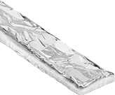 Image of Product. Front orientation. Pipe Insulation. Ultra-High-Temperature Ceramic Fiber Pipe Insulation Strips, Alkaline Earth Silicate Ceramic Fiber with Foil Jacket.