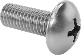 Image of Product. Front orientation. Vibration-Resistant Sealing Rounded Head Screws, 10-32 Thread Size, 1/2" Long.