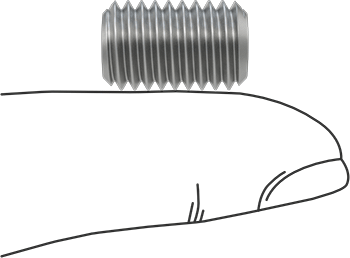 Image of Product. Side1 orientation. Contains SizingReference. 18-8 Stainless Steel Threaded Rod, M10 x 1.5 mm Thread Size, 16 mm Long.