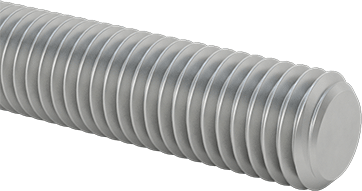Image of Product. Front orientation. 18-8 Stainless Steel Threaded Rod, M12 x 1.75 mm Thread Size, 200 mm Long.