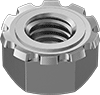 Metric Steel Locknuts with External-Tooth Lock Washer