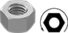 Left-Hand Threaded High-Strength Steel Hex Nuts