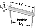 Image of Product. Front orientation. Contains Annotated. Clevis Pins. Headless Clevis Pins.