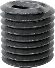 Image of Product. Bottom orientation. Helical Insert, Lubricated 18-8 Stainless Steel, M5 x 0.8 mm Thread Size, 7.5 mm Long.