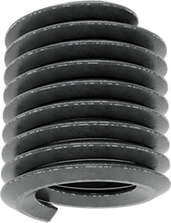 Image of Product. Bottom orientation. Helical Insert, Lubricated 18-8 Stainless Steel, M5 x 0.8 mm Thread Size, 7.5 mm Long.