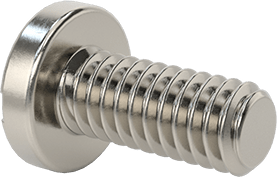 Image of Product. Back orientation. 316 Stainless Steel Pan Head Slotted Screws, 8-32 Thread Size, 3/8" Long.
