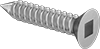 Stainless Steel Square-Drive Flat Head Screws for Sheet Metal