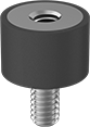 Image of Product. Front orientation. Vibration-Damping Mounts. Vibration-Damping Sandwich Mounts with Stud and Insert.