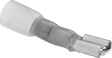 Image of Product. Front orientation. Terminals, Ferrules, and Lugs. Tight-Hold Heat-Shrink Quick-Disconnect Terminals, Barrel Insulated, Female.