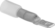 Image of Product. Front orientation. Terminals, Ferrules, and Lugs. Tight-Hold Heat-Shrink Quick-Disconnect Terminals, Barrel Insulated, Male.