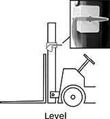 Image of Attribute. Side1 orientation. Contains Annotated, Inset. Forklift Fork Level Indicators.