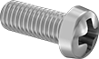 Image of Product. Front orientation. Rounded Head Screws. Stainless Steel Cheese Head Phillips Screws.