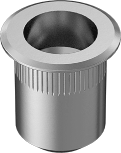 Image of Product. Front orientation. Aluminum Rivet Nut, 5/16"-18 Internal Thread,.027"-.150" Material Thickness.