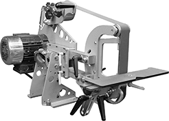 Image of ProductInUse. Flat Platen Positioned Vertically. Front orientation. Sanders. Adjustable-Configuration Stationary Belt Sanders.
