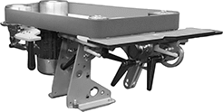 Image of ProductInUse. Flat Platen Positioned Horizontally. Front orientation. Sanders. Adjustable-Configuration Stationary Belt Sanders.