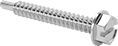 Image of Product. Front orientation. Tapping Screws. Steel Flanged Slotted Hex Head Drilling Screws.
