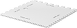 Image of Product. Front orientation. Trowels. Disposable Notched Trowels, Square Notch.