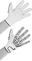 Image of Product. Smooth with Hook and Loop Cuff (Goatskin Leather). Front orientation. Gloves. Heavy Duty Work Gloves, Goatskin Leather, Smooth, Hook and Loop Cuff.