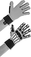 Image of Product. Textured with Open Cuff. Front orientation. Gloves. Heavy Duty Work Gloves, Synthetic Leather, Textured, Open Cuff.