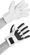 Image of Product. Smooth with Open Cuff (Goatskin Leather). Front orientation. Gloves. Heavy Duty Work Gloves, Goatskin Leather, Smooth, Open Cuff.