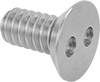 Tamper-Resistant Drilled Spanner Stainless Steel Flat Head Screws