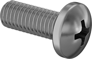 Image of Product. Front orientation. Brass Pan Head Phillips Screws, 10-32 Thread Size, 1/2" Long.