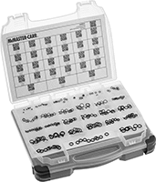 Image of Product. Front orientation. O-Rings. Oil-Resistant Soft Buna-N O-Ring Assortments, 400 Pieces.