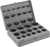 Image of Product. Front orientation. O-Rings. Oil-Resistant Soft Buna-N O-Ring Assortments, 382 Pieces.