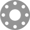 High-Temperature Graphite Pipe Gaskets with Bolt Holes