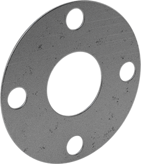 Image of Product. Front orientation. High-Temperature Graphite Gasket, with Bolt Holes, for 2 Pipe Size, ANSI Class 150.