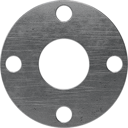 Image of Product. Front orientation. High-Temperature Graphite Gasket, with Bolt Holes, for 2 Pipe Size, ANSI Class 150.