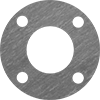 High-Temperature Graphite/Buna-N Pipe Gaskets with Bolt Holes
