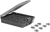 Image of Product. Collet Set with Plastic Case. Front orientation. Milling Machine Collets. ER Collet Sets, Plastic Case.