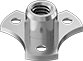 Image of Product. Front orientation. Screw-Mount Nuts. Screw-Mount Nuts for Wood.