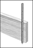 Image of ProductInUse. Front orientation. Contains Border. Stakes. Concrete Form-Board Stakes.