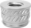 Tapered Heat-Set Threaded Inserts For Plastic