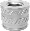 Tapered Heat-Set Threaded Inserts For Plastic