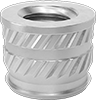Tapered Heat-Set Threaded Inserts For Plastic