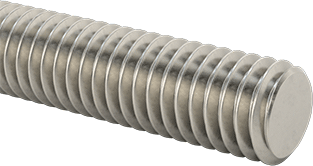 Image of Product. Front orientation. Super-Corrosion-Resistant 316 Stainless Steel Threaded Rod, M3 x 0.5 mm Thread Size, 2 M Long.