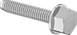 Image of Product. Front orientation. Tapping Screws. Steel Flanged Hex Head Thread-Forming Screws for Soft Metal.