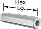Image of Product. Front orientation. Contains Annotated. Thread Adapters. Left-Hand to Right-Hand Female Hex Thread Adapters.
