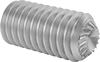 Serrated-Locking Steel Cup-Tip Set Screws