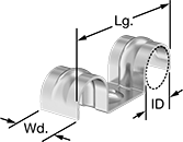 Image of Product. Front orientation. Contains Annotated. Routing Clamps. Multiline Routing Clamps.