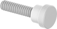 Image of Product. Front orientation. Thumb Screws. Plastic Raised-Profile Knurled-Head Thumb Screws.