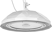 Image of Product. Style D. Front orientation. Ceiling and Wall Lights. Round Bay Lights, LED, Hook Mount, Thread On, Style D.
