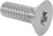 Image of Product. Front orientation. Flat Head Screws. Stainless Steel Torx Flat Head Screws.