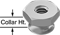 Image of Product. Front orientation. Contains Annotated. Thumb Nuts. Hex-Head Thumb Nuts.