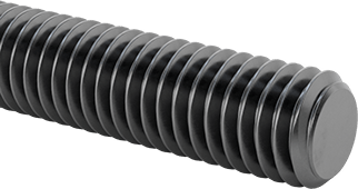 Image of Product. Front orientation. Super-Corrosion-Resistant Threaded Rod, Grade B8m 316 Stainless Steel, 10-32 Thread Size, 6 Feet Long.