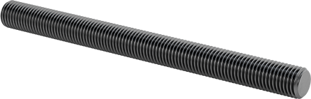Image of Product. Front orientation. Super-Corrosion-Resistant Threaded Rod, Grade B8m Stainless Steel, 1"-8 Thread, 1' Length.