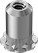 Image of Product. Front orientation. Rivet Nuts. Twist-Resistant Rivet Nuts For Soft Materials.